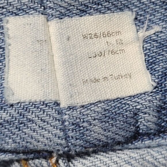 Topshop Jeans Womens Size 26 Button Fly Straight Leg High Rise Light Wash Denim - Picture 4 of 7